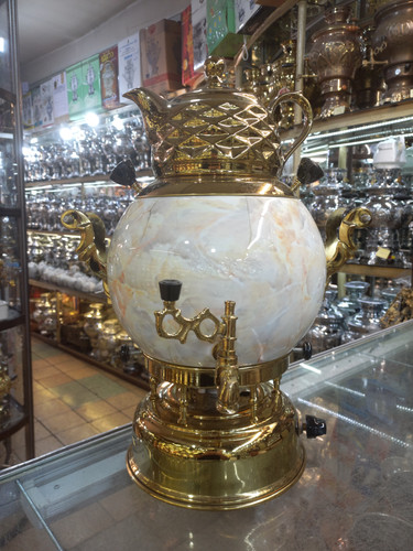 سماور گازی ۵ لیتری شیوا (هادی زاده) سه کاره مدل توپی