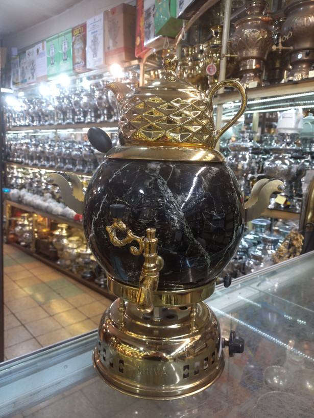 سماور گازی ۵ لیتری شیوا (هادی زاده) سه کاره مدل توپی